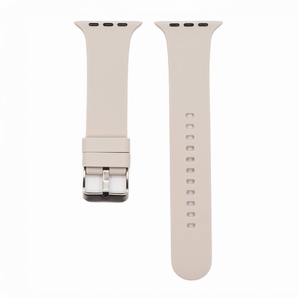 Silicone Solid Buckle Band - For Apple Watch - Taupe