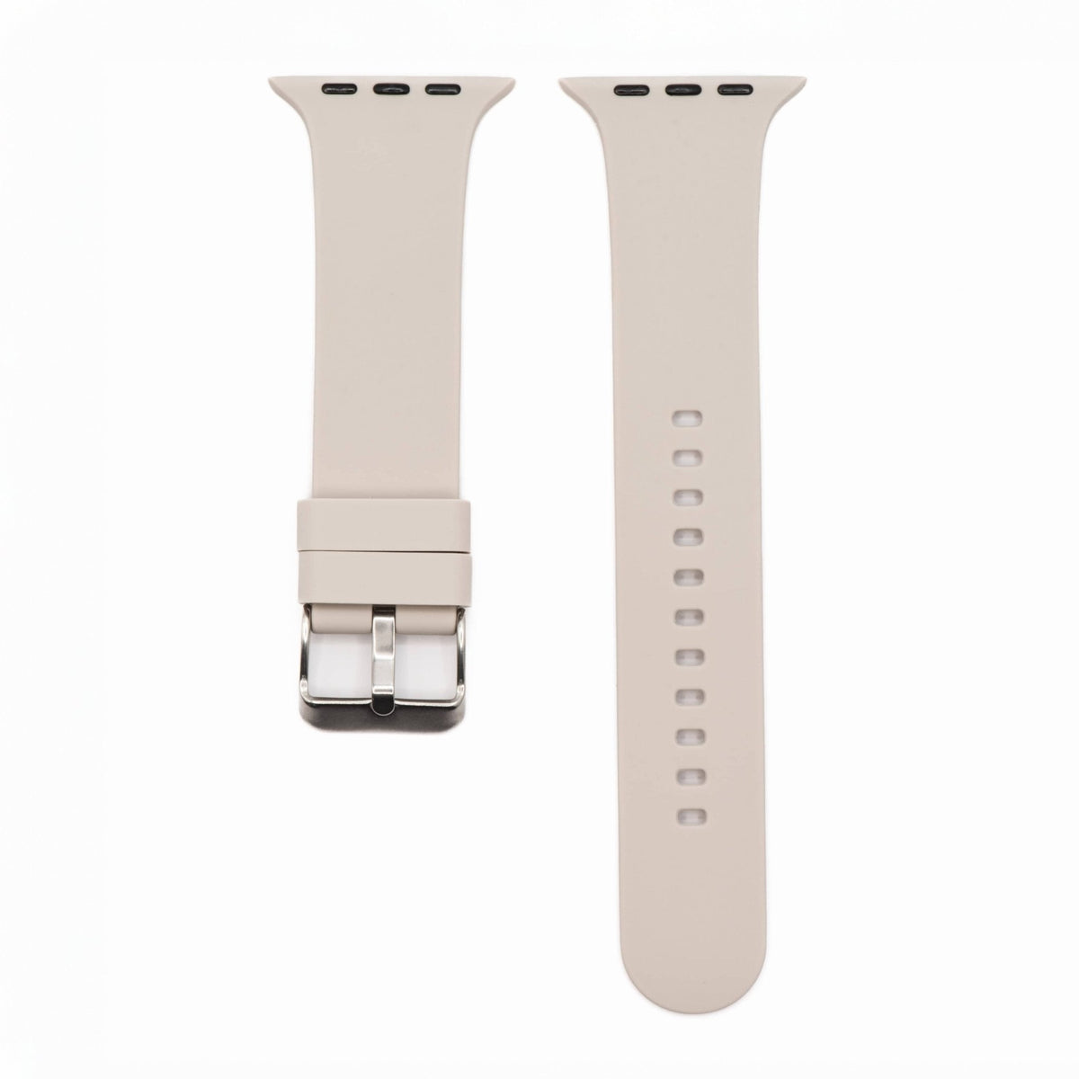 Silicone Solid Buckle Band - For Apple Watch - Taupe