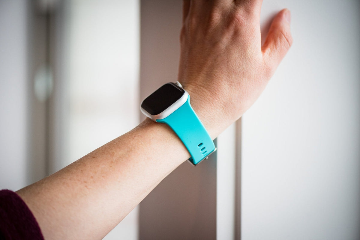 Silicone Solid Buckle Band - For Apple Watch - Teal