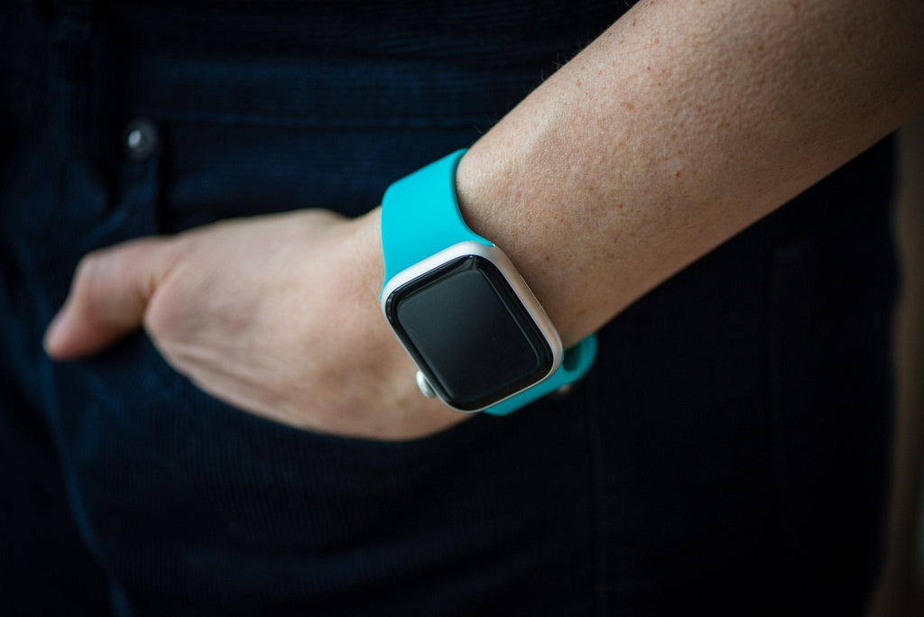 Silicone Solid Buckle Band - For Apple Watch - Teal