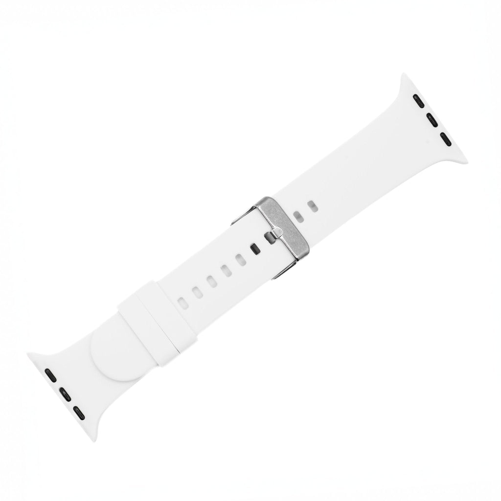 Silicone Solid Buckle Band - For Apple Watch - White