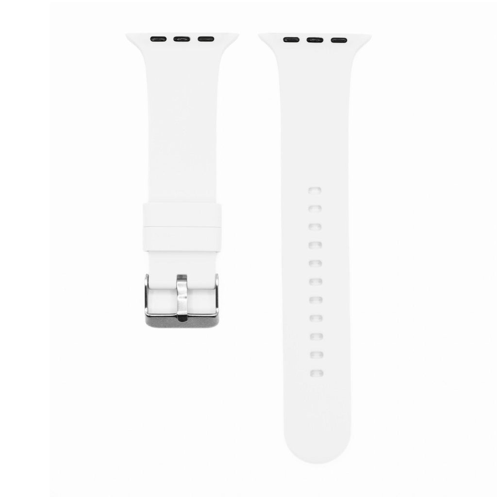 Silicone Solid Buckle Band - For Apple Watch - White