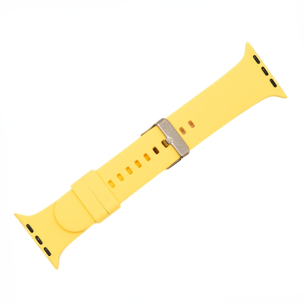 Silicone Solid Buckle Band - For Apple Watch - Yellow