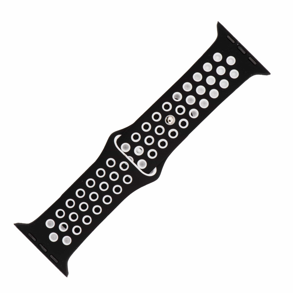 Silicone Sport Band - For Apple Watch - Black-White