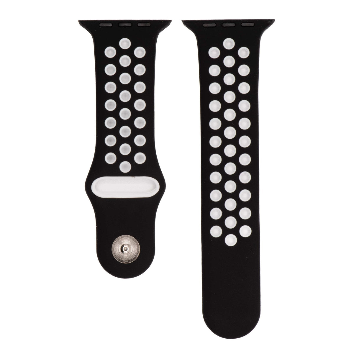 Silicone Sport Band - For Apple Watch - Black-White