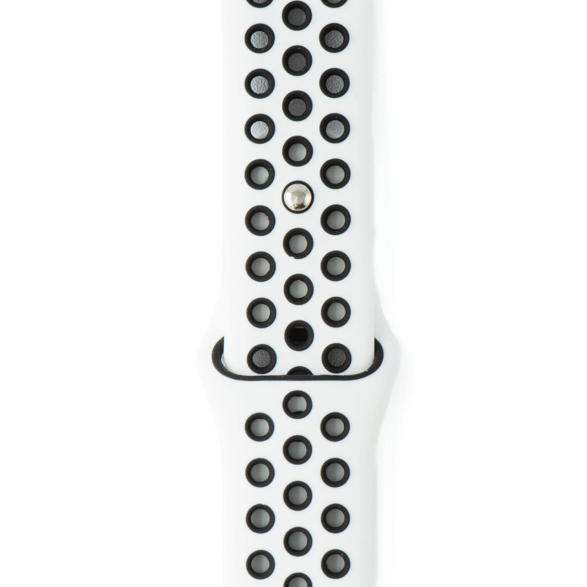 Silicone Sport Band - For Apple Watch - White-Black