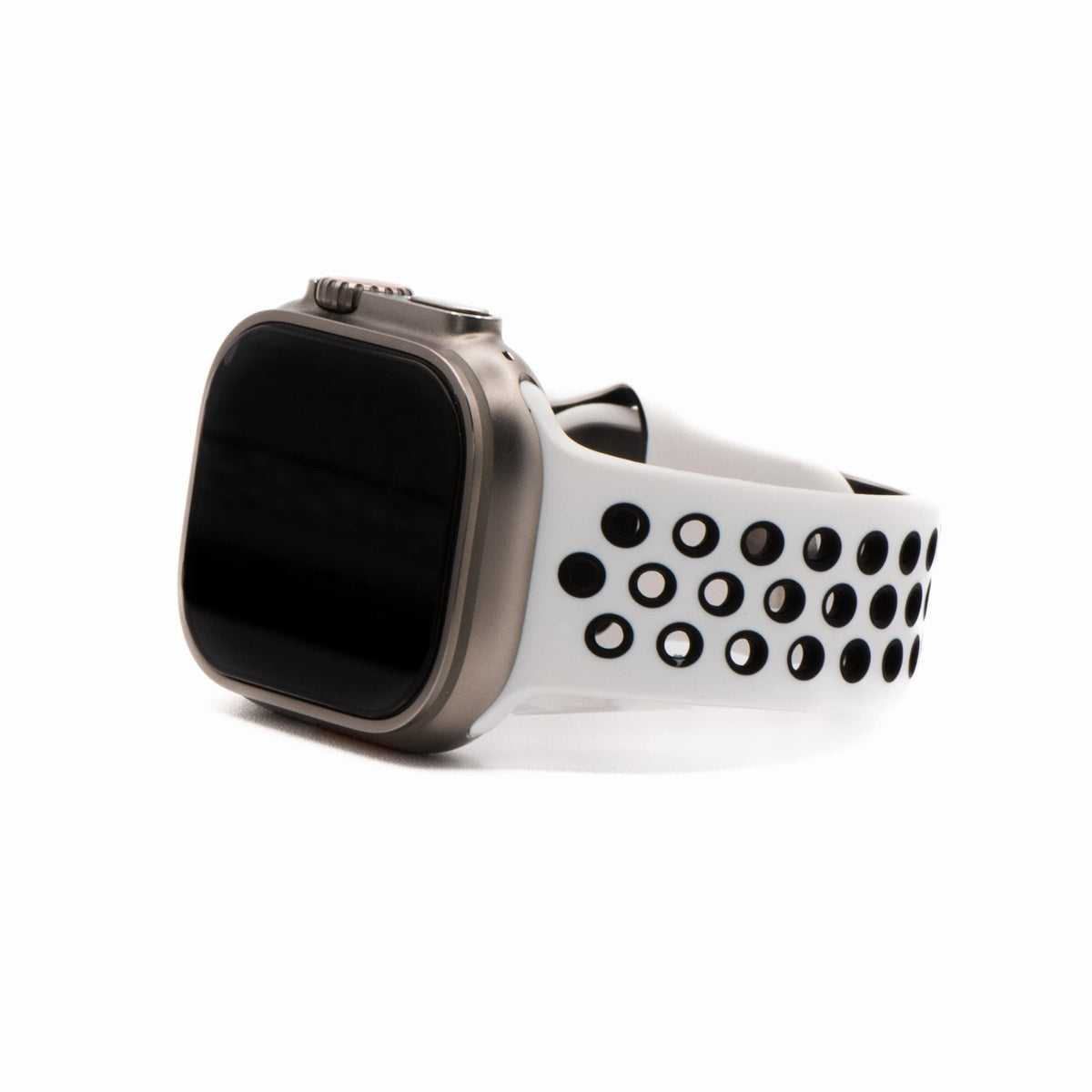 Silicone Sport Band - For Apple Watch - White-Black