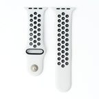 Silicone Sport Band - For Apple Watch - White-Black