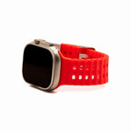 Silicone Wave Band - For Apple Watch - Red