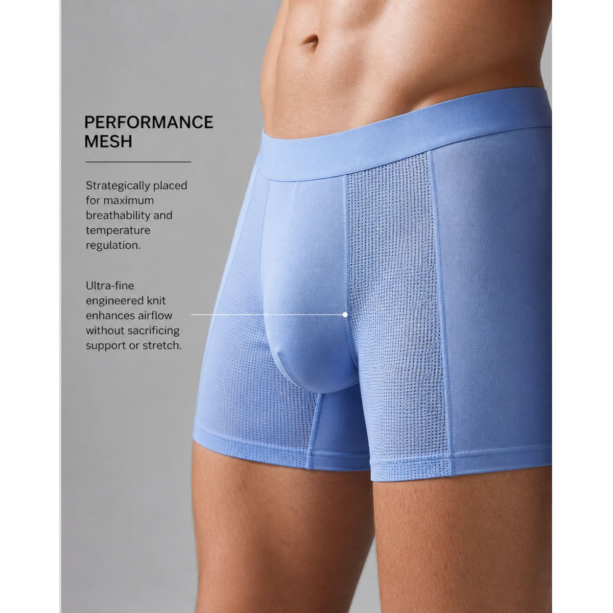 SilkCut Men’s Mesh Modal Performance Boxer Briefs - 2 Pack