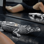 Silver Grand Alligator Candle