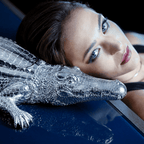 Silver Grand Alligator Candle