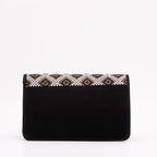 The Nampula Black Glitter Leather Handbag