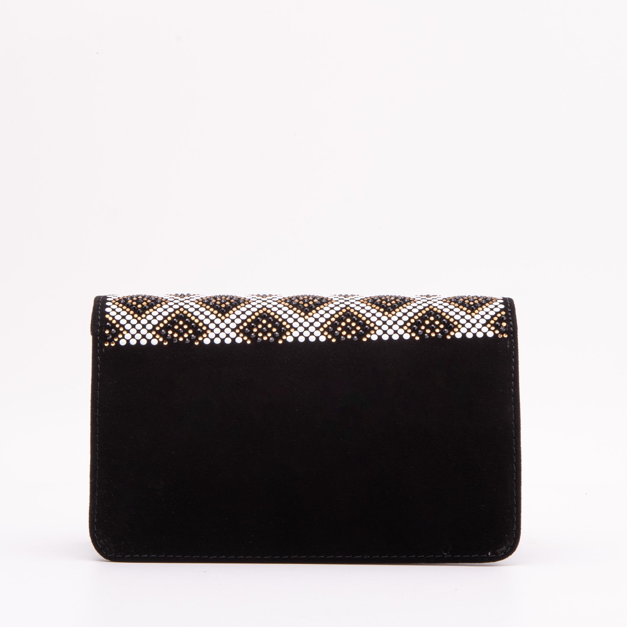The Nampula Black Glitter Leather Handbag