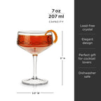 Admiral Crystal Coupe Glasses