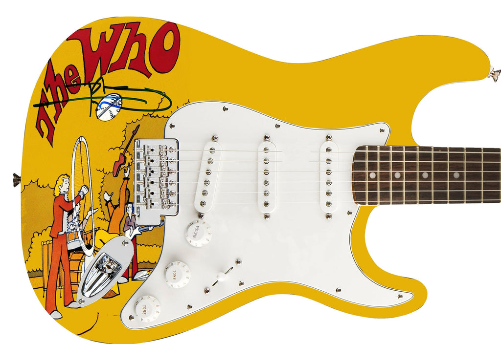 The Who Pete Townshend Autographed Photo Graphics Fender Guitar Exact Video Proof