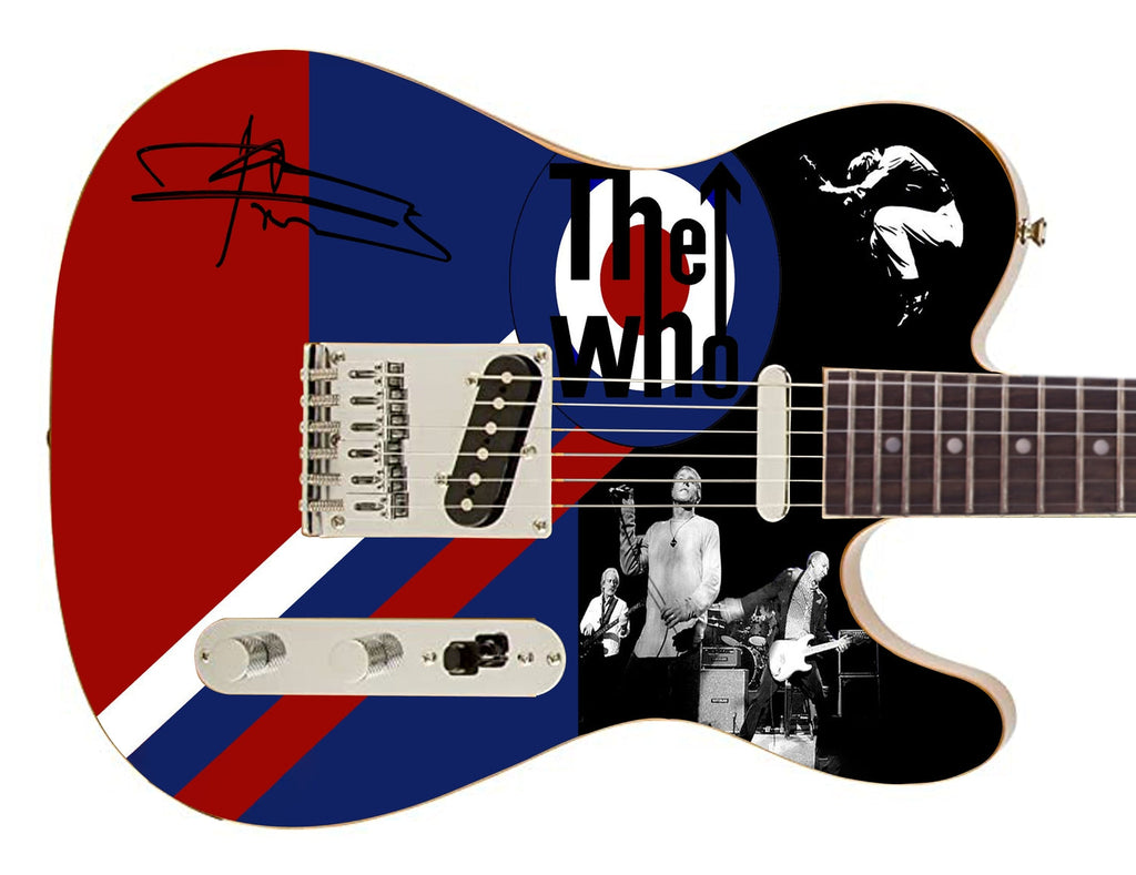 Pete Townshend Signed Autographed Who Live Logo Photo Graphics Guitar ACOA ACOA