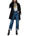 Marella Women's Fringe Sleeve Coat Black Size 2