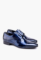 Sleek Lace Up Navy-Grey