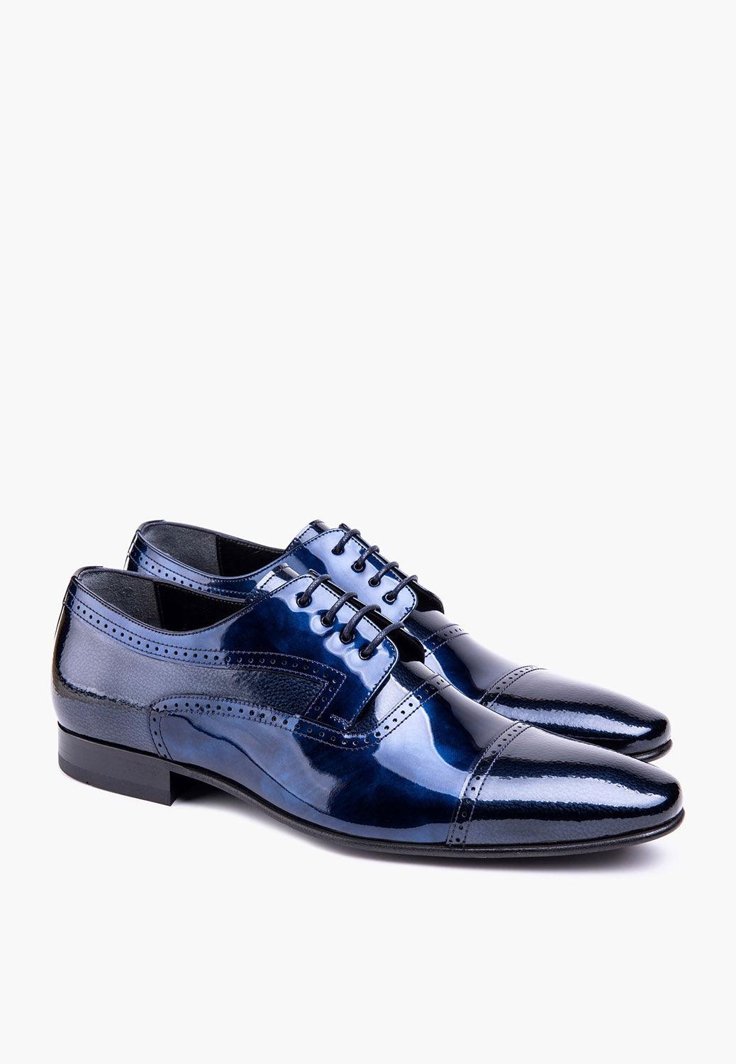 Sleek Lace Up Navy-Grey