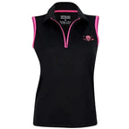 Sleeveless Cool-Stretch Women's Golf Shirt (Black/Pink)