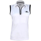 Sleeveless Cool-Stretch Women's Golf Shirt (White/Black)