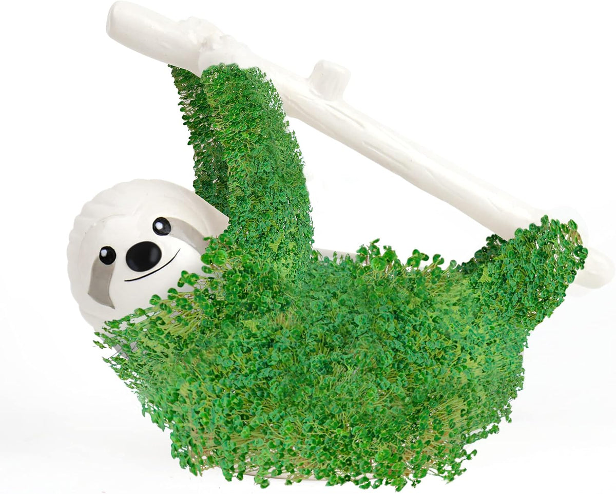 Sloth Ceramic Planter - Desktop Sprouting Chia Pet Plant Pot - Gift Republic