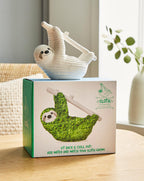 Sloth Ceramic Planter - Desktop Sprouting Chia Pet Plant Pot - Gift Republic