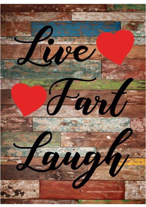 Metal Tin Sign "LIVE * FART *LAUGH" Funny Joke Home Wall Decor #B-101