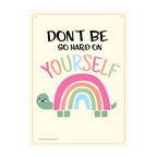 Metal Tin Sign "Don't Be So Hard On Yourself" Beroom / Office Wall Decor #G-101