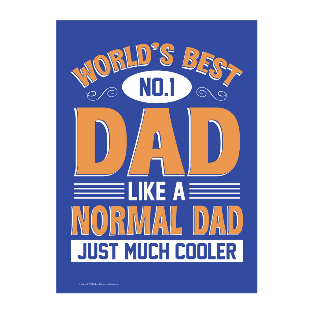 Metal Tin Sign "World's Best Dad - Just Cooler" Home Wall Decor Father'sGift #H1