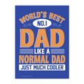 Metal Tin Sign "World's Best Dad - Just Cooler" Home Wall Decor Father'sGift #H1