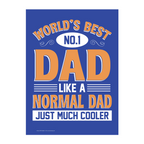 Metal Tin Sign "World's Best Dad - Just Cooler" Home Wall Decor Father'sGift #H1