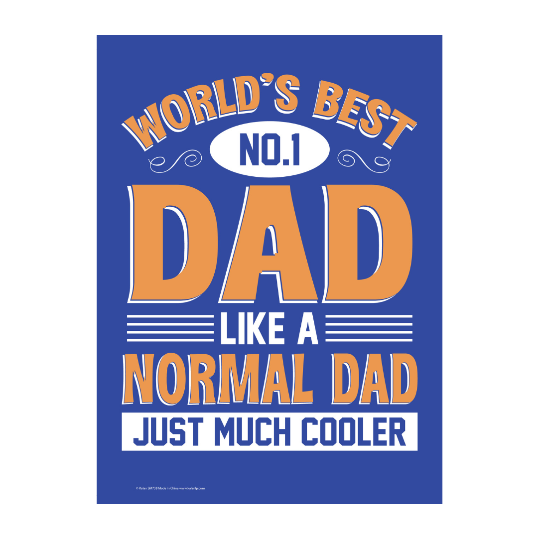 Metal Tin Sign "World's Best Dad - Just Cooler" Home Wall Decor Father'sGift #H1