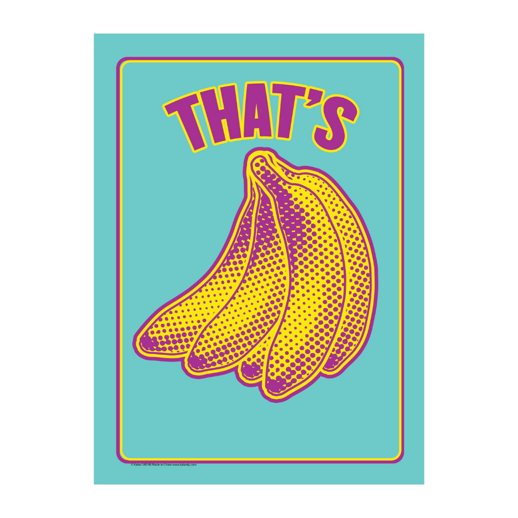 Metal Tin Sign "That's Bananas" Funny Home Office Bedroom Wall Decor  #H-101