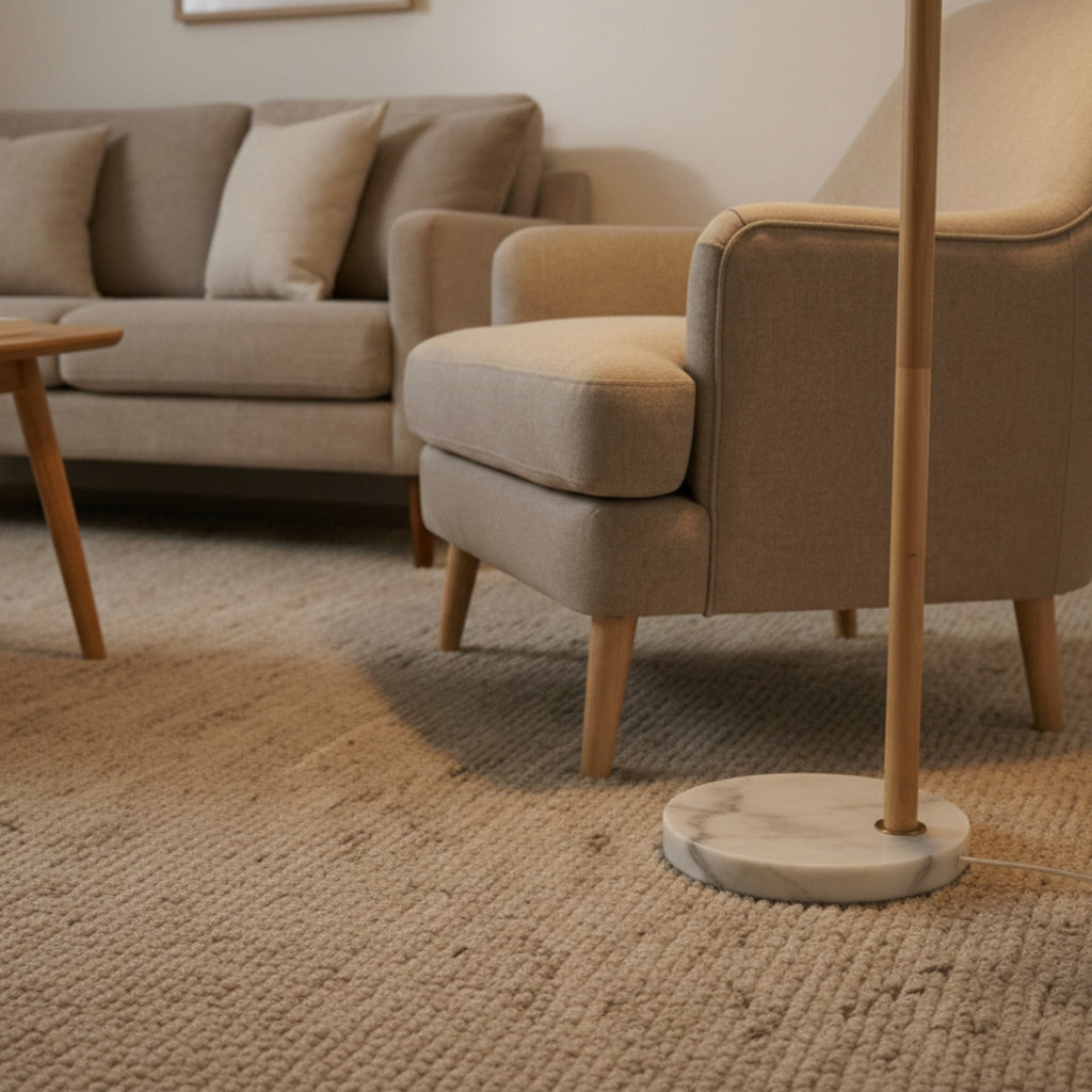 Solaris White Lampshade Floor Lamp