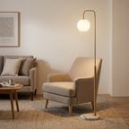 Solaris White Lampshade Floor Lamp