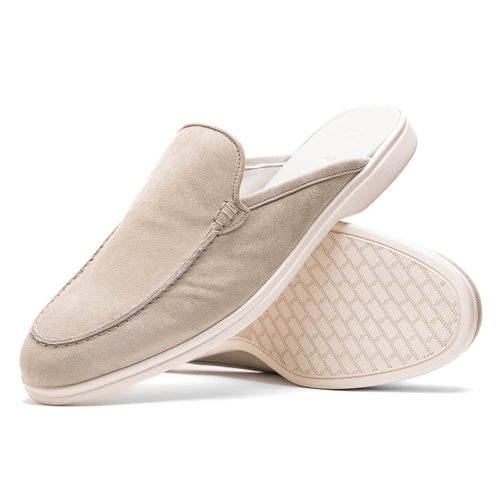 06-112-GRY SORO Sueded Italian Goatskin Mule Grey