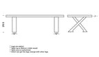 Solid Linden Wood Natural Look Epoxy Resin Side Dining Table