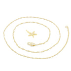 Starfish Cubic Zirconia Pendant With Necklace Set 14K Gold Filled