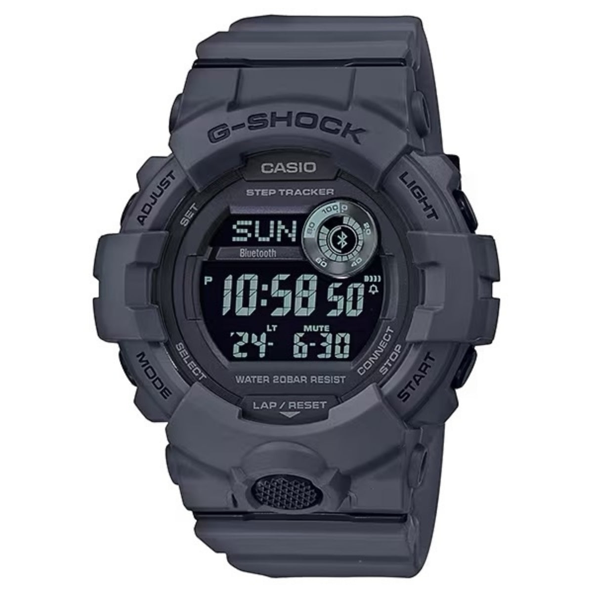 Casio Men's G-Shock Move Digital Sports Watch with Black Dial and Utility Gray Band - GBD-800UC-8