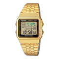 Casio Men’s Digital World Time Watch with Gold Tone Dial - A500WGA-1DF