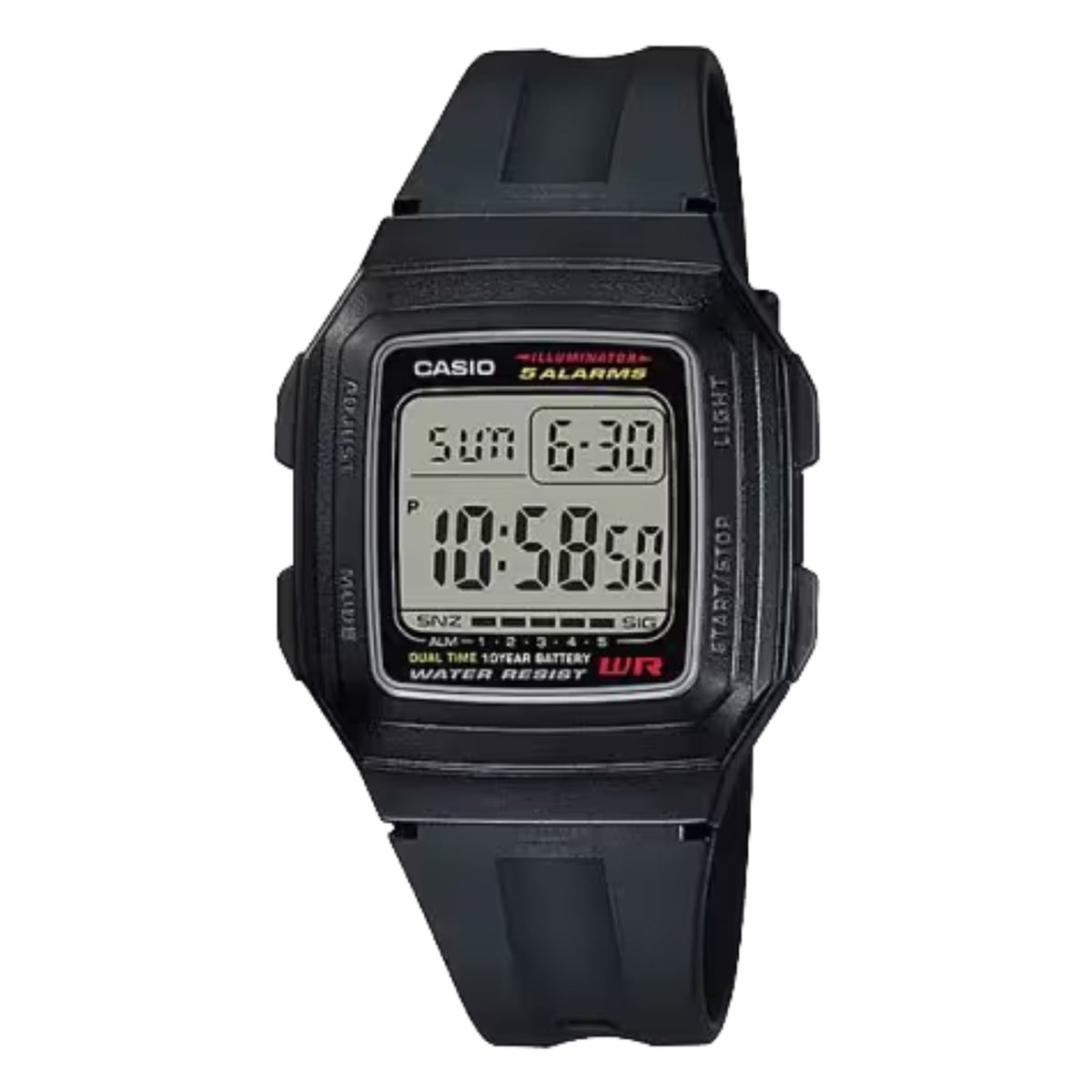 Casio Men’s Digital Watch with Black Dial - F-201WA-1AV