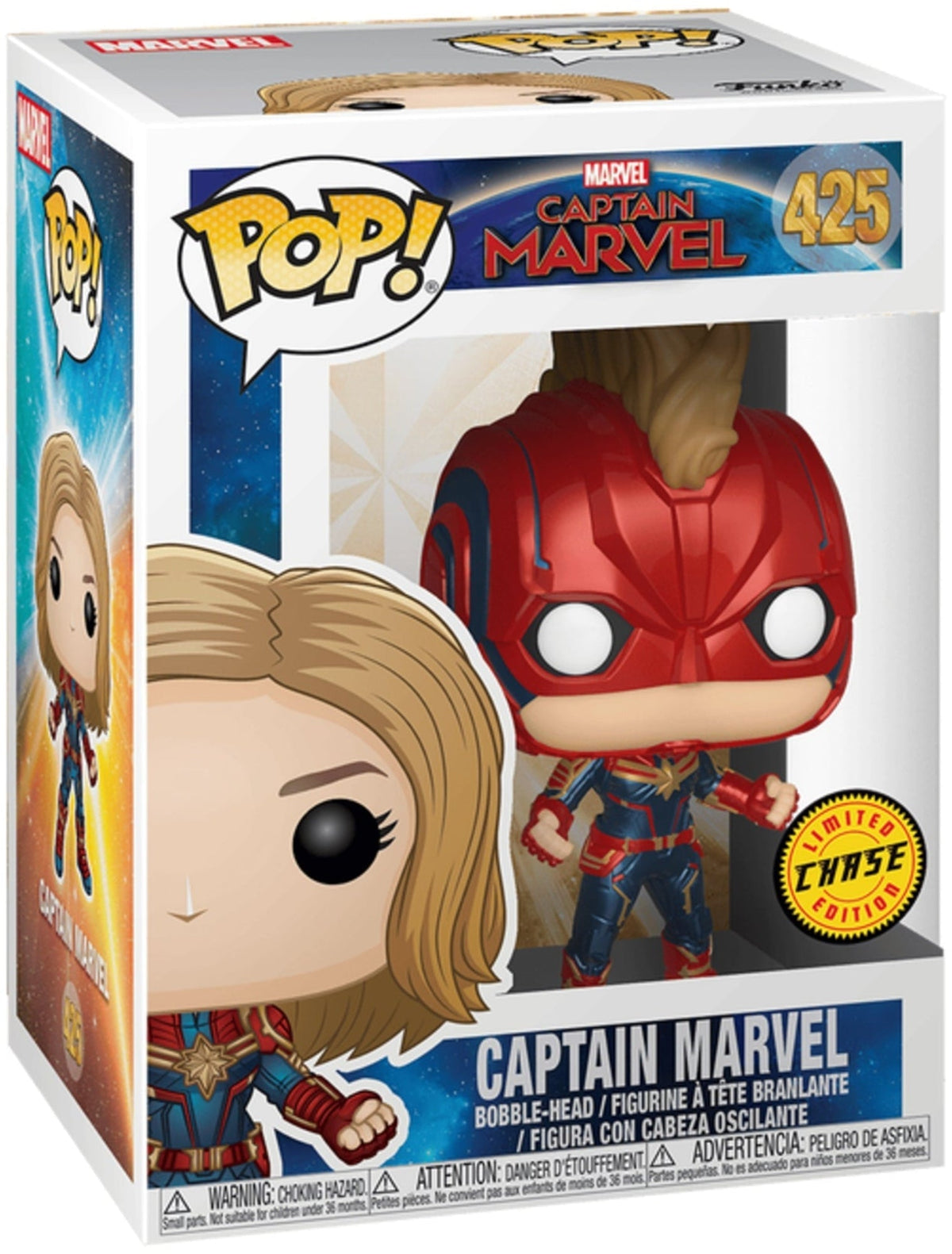 Funko Pop! Captain Marvel - Captain Marvel Chase Vinyl Figure #425