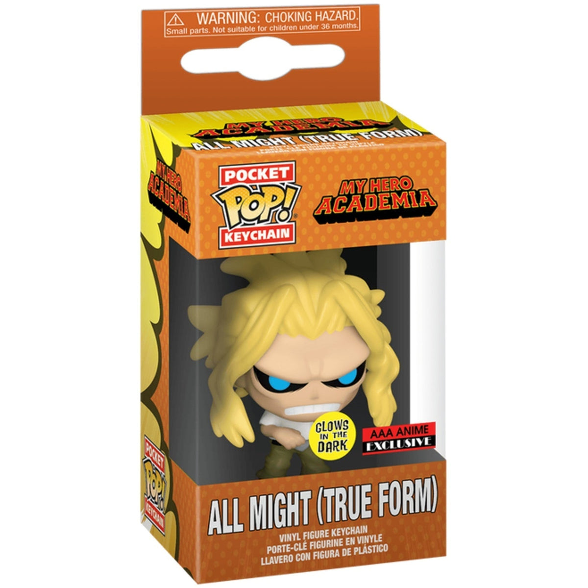 Funko Pocket Pop! My Hero Academia - All Might (True Form) Glow in the Dark Vinyl Keychain