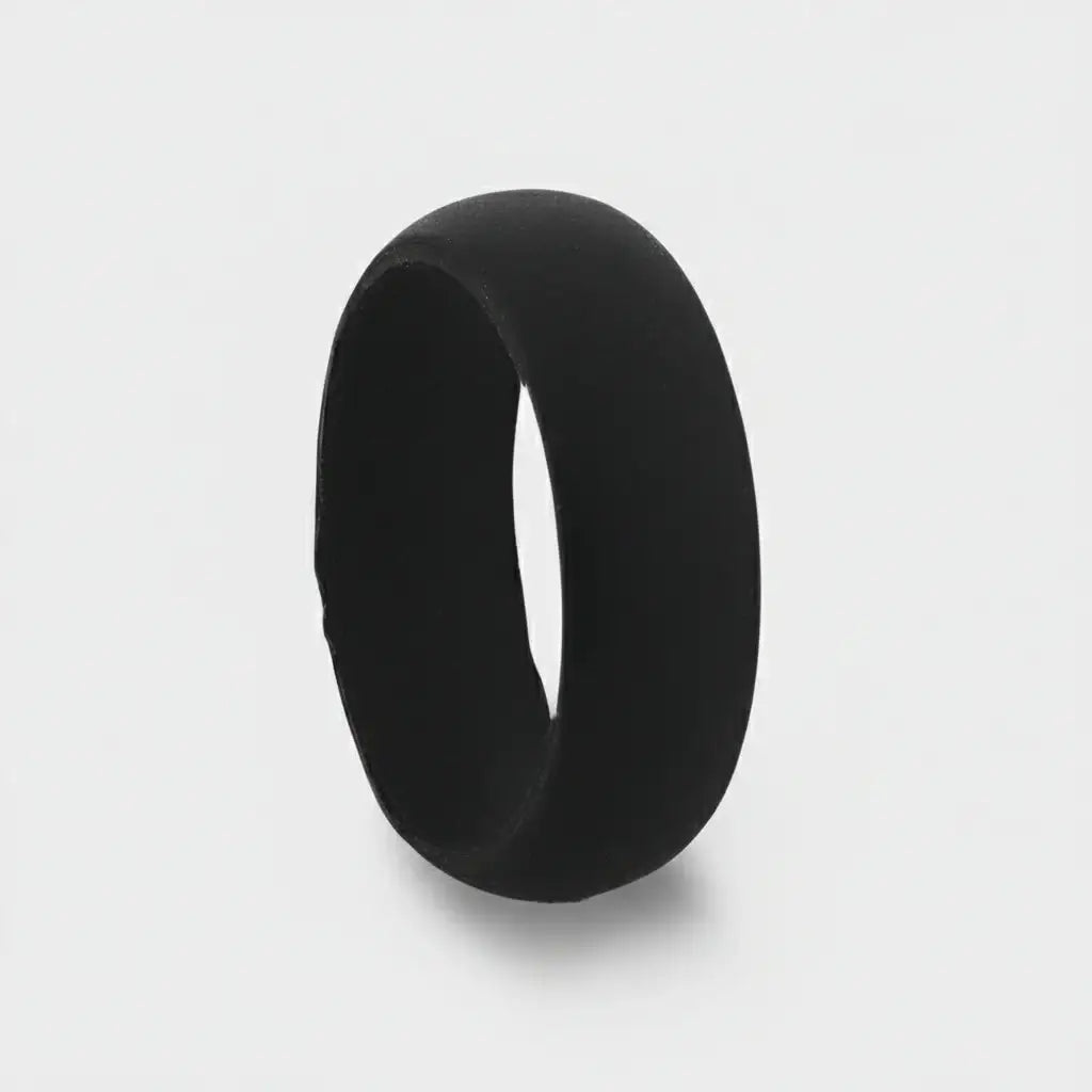 SEAL Silicone Ring for Men and Women Black Comfort Fit Hypoallergenic Thorsten - 8mm