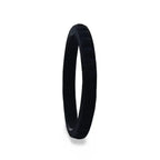 SHADOWPLAY Stackable Faceted Silicone Ring for Women Black Comfort Fit Hypoallergenic Thorsten - 2mm