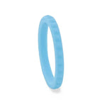 LUKA Stackable Faceted Silicone Ring for Women Light Blue Comfort Fit Hypoallergenic Thorsten - 2mm