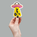 Alien UFO Space Craft - CAT CONTROLLED" Funny Car Sticker Decal - USA Made