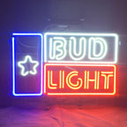 Bud Light Star Beer Neon Light Sign